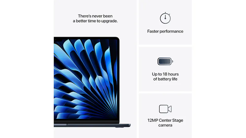 Apple MacBook Air 15" M4 Chip with 10-Core CPU & 10-Core GPU 16GB-RAM 256GB-SSD Apple Intelligence - Midnight (2025) Apple MacBook Air 15" M4 Chip with 10-Core CPU & 10-Core GPU 16GB-RAM 256GB-SSD Apple Intelligence - Midnight (2025)