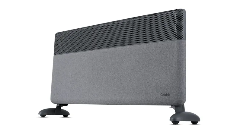Goldair 2000W Stone Fabric Panel Heater with Wi-Fi Connectivity in sleek grey Goldair 2000W Stone Fabric Panel Heater with Wi-Fi Connectivity in sleek grey