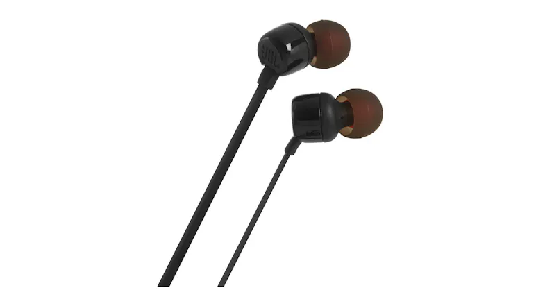 JBL TUNE 110 Wired In-Ear Headphones - Black (JBLT110BLKE) JBL TUNE 110 Wired In-Ear Headphones - Black (JBLT110BLKE)