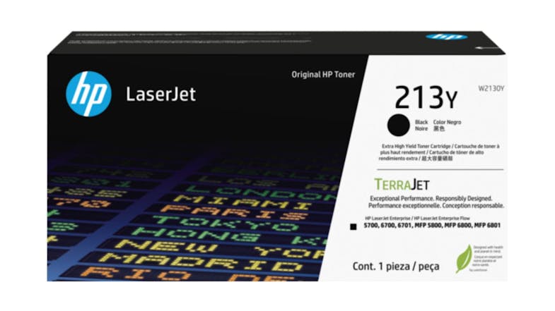 HP #213 Black High Yield LaserJet Printer Toner Cartridge W2130Y HP #213 Black High Yield LaserJet Printer Toner Cartridge W2130Y