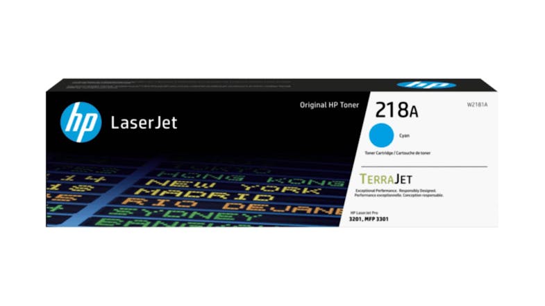 HP #218A Cyan Original LaserJet Printer Toner Cartridge W2181A HP #218A Cyan Original LaserJet Printer Toner Cartridge W2181A