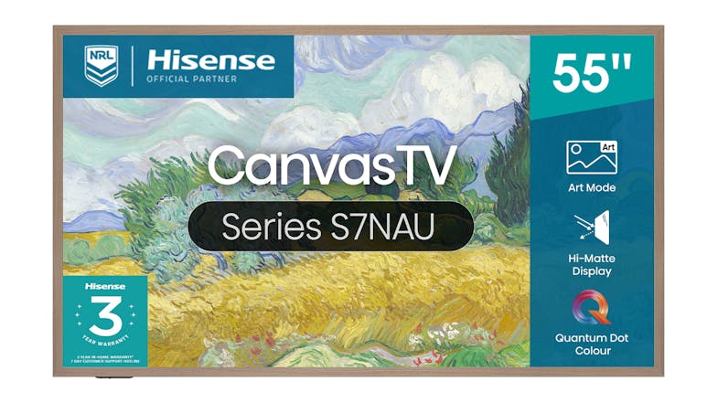 Hisense 55" Canvas Series S7NAU Smart 4K QLED TV (2025) with Vidaa U8 OS Hisense 55" Canvas Series S7NAU Smart 4K QLED TV (2025) with Vidaa U8 OS