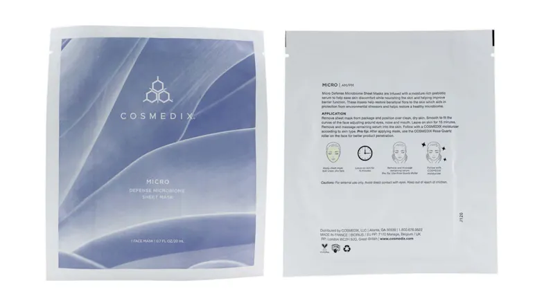 CosMedix Micro Defense Microbiome Sheet Mask (Salon Size) - 10sheets CosMedix Micro Defense Microbiome Sheet Mask (Salon Size) - 10sheets