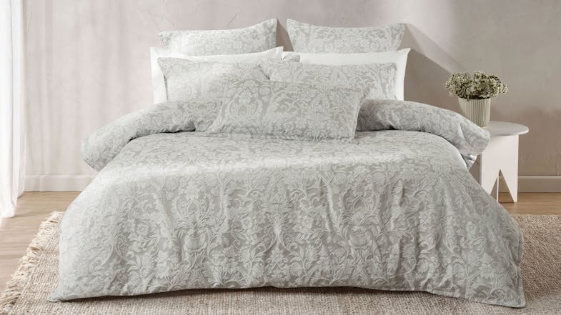 Serenity Silver Duvet Cover Set by L'Avenue Serenity Silver Duvet Cover Set by L'Avenue