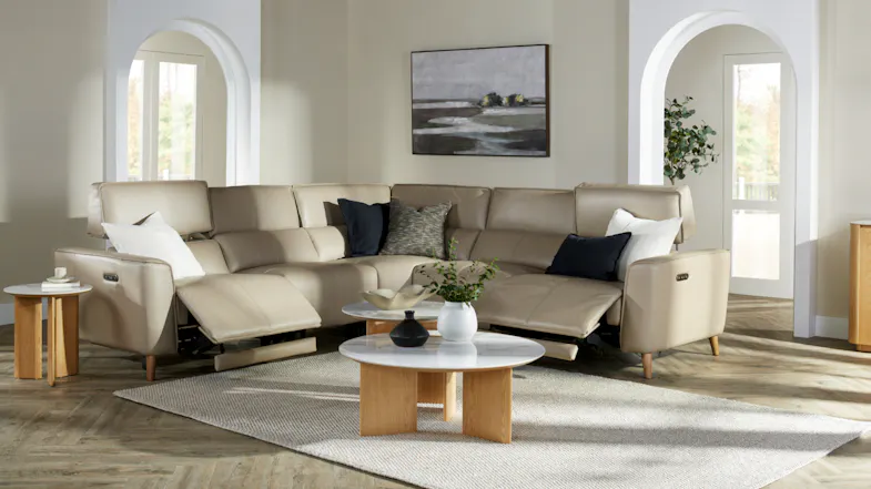 Paihia 5 Seater Leather Electric Recliner Corner Sofa Paihia 5 Seater Leather Electric Recliner Corner Sofa