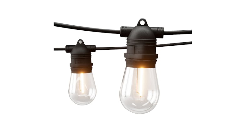 New Aim Outdoor LED S14 String Festoon Lights 41m - Warm White/White New Aim Outdoor LED S14 String Festoon Lights 41m - Warm White/White