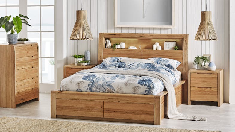 Edison Queen Bed Frame with 2 Drawer Base Edison Queen Bed Frame with 2 Drawer Base