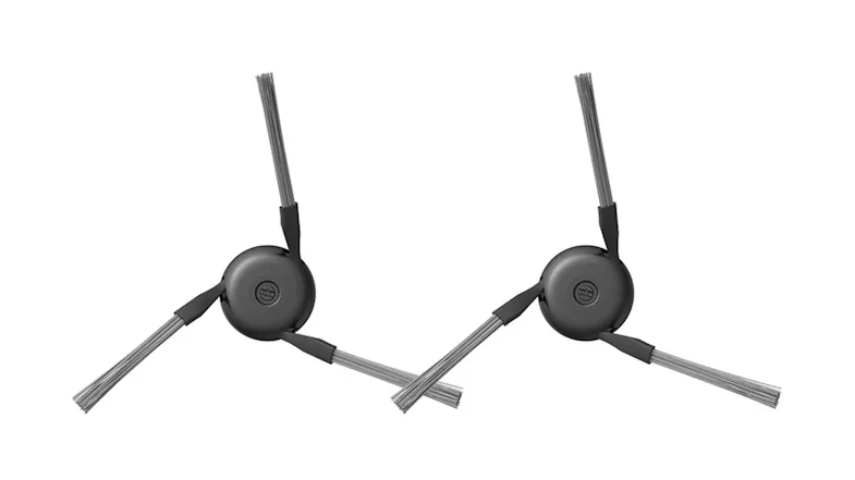 Two three‑arm side brushes for the Dreame X50 Ultra, shown with flexible bristles and round central hubs Two three‑arm side brushes for the Dreame X50 Ultra, shown with flexible bristles and round central hubs
