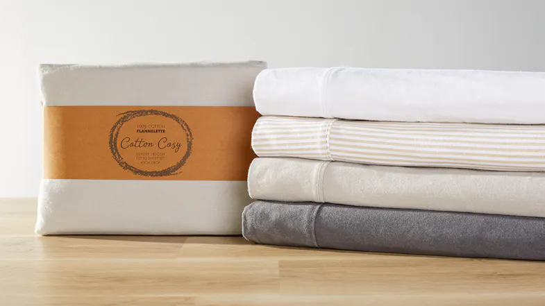 180gsm Silver Flannelette 45cm Drop Sheet Set by Cotton Cosy 180gsm Silver Flannelette 45cm Drop Sheet Set by Cotton Cosy