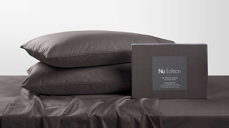 250TC Cotton Rich Charcoal Sheet Set by Nu Edition 250TC Cotton Rich Charcoal Sheet Set by Nu Edition