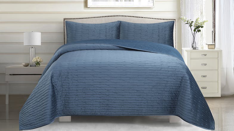 Velvet Bliss Teal Coverlet Set by Top Drawer Velvet Bliss Teal Coverlet Set by Top Drawer