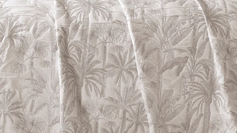 Palm Haven Beige Coverlet Set by Top Drawer Palm Haven Beige Coverlet Set by Top Drawer