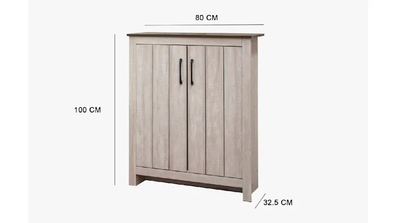 TSB Living Lennart Shoe Cabinet - Grey Oak TSB Living Lennart Shoe Cabinet - Grey Oak