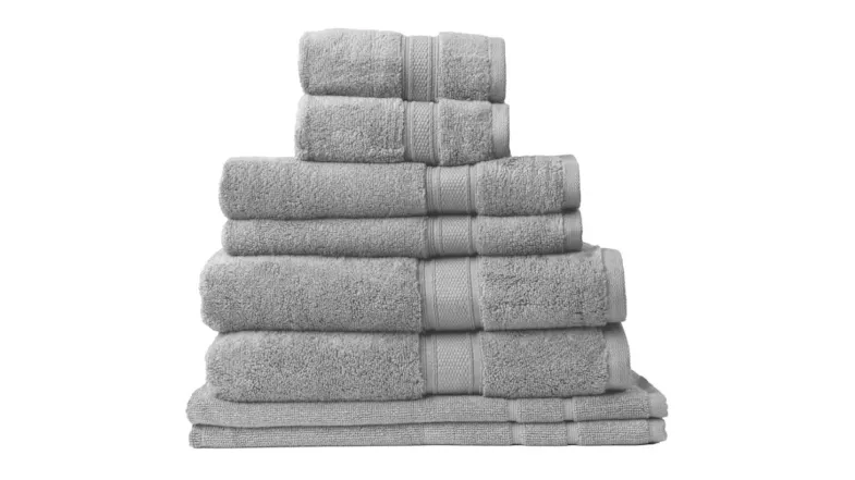 Royal Comfort Zero Twist Cotton Towel Pack 8 Piece - Grey Royal Comfort Zero Twist Cotton Towel Pack 8 Piece - Grey