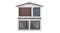 NNEVL Outdoor Rabbit Hutch 3 Door 90cm - Grey Wood NNEVL Outdoor Rabbit Hutch 3 Door 90cm - Grey Wood
