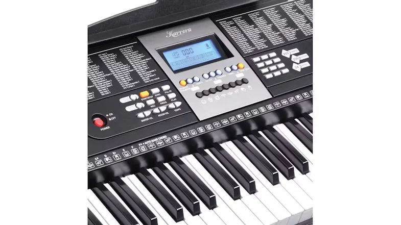Karrera 61 Keys LED Electronic Keyboard with Stand - Black Karrera 61 Keys LED Electronic Keyboard with Stand - Black