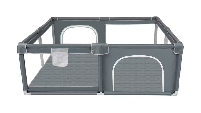 Bopeep Secure Mesh Baby Playpen with Storage Pocket, Zipper Doors 200 x 180 x 66cm - Dark Grey Bopeep Secure Mesh Baby Playpen with Storage Pocket, Zipper Doors 200 x 180 x 66cm - Dark Grey