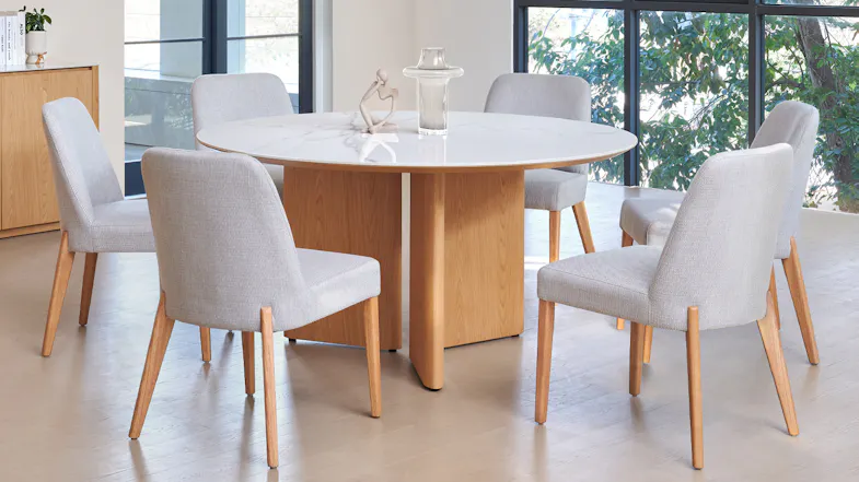 Stanza Grey Fabric Dining Chair Stanza Grey Fabric Dining Chair