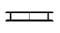 Flat, straight-on view of one Gloss Black floating ladder shelf Flat, straight-on view of one Gloss Black floating ladder shelf