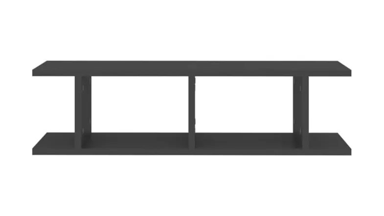 Angled view of a wall shelf showing its depth and clean, modern construction Angled view of a wall shelf showing its depth and clean, modern construction
