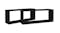 NNEVL Wall Shelves Floating Rectangle 2pcs. 60 x 15 x 33cm - Black NNEVL Wall Shelves Floating Rectangle 2pcs. 60 x 15 x 33cm - Black