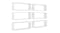 NNEVL Wall Shelves Floating Rectangle 6pcs. 60 x 15 x 33cm - White NNEVL Wall Shelves Floating Rectangle 6pcs. 60 x 15 x 33cm - White