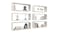 NNEVL Wall Shelves Floating Rectangle 6pcs. 60 x 15 x 33cm - White NNEVL Wall Shelves Floating Rectangle 6pcs. 60 x 15 x 33cm - White