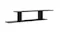 An angled view of the NNEVL wall-mountable TV shelf with dual-tier design in black finish An angled view of the NNEVL wall-mountable TV shelf with dual-tier design in black finish