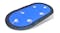 NNEVL Foldable 10-Player Poker Tabletop with Carry Case - Blue NNEVL Foldable 10-Player Poker Tabletop with Carry Case - Blue