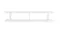 Flat, straight-on view of one Gloss White floating ladder shelf Flat, straight-on view of one Gloss White floating ladder shelf
