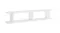 Angled perspective view of a Gloss White ladder-style floating wall shelf Angled perspective view of a Gloss White ladder-style floating wall shelf