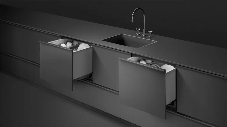 Fisher & Paykel 7 Place Setting Single-Drawer Built-Under Dishwasher - Black Glass (DD60ST4ZB9) Fisher & Paykel 7 Place Setting Single-Drawer Built-Under Dishwasher - Black Glass (DD60ST4ZB9)