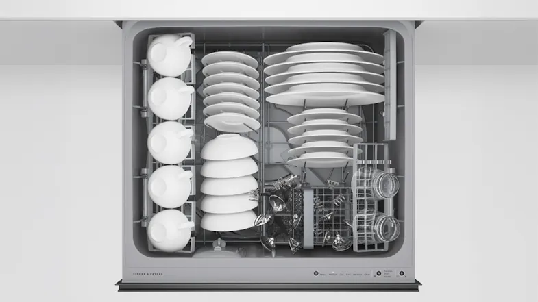 Fisher & Paykel 7 Place Setting Single-Drawer Built-Under Dishwasher - Black Glass (DD60ST4ZB9) Fisher & Paykel 7 Place Setting Single-Drawer Built-Under Dishwasher - Black Glass (DD60ST4ZB9)