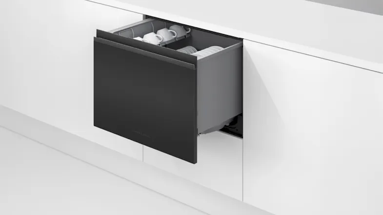 Fisher & Paykel 7 Place Setting Single-Drawer Built-Under Dishwasher - Black Glass (DD60ST4ZB9) Fisher & Paykel 7 Place Setting Single-Drawer Built-Under Dishwasher - Black Glass (DD60ST4ZB9)