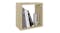 Sonoma oak cube wall shelf styled with books and a decorative item, highlighting storage capacity Sonoma oak cube wall shelf styled with books and a decorative item, highlighting storage capacity