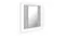 NNEVL LED Backlit Bathroom Mirror Cabinet in 40 x 12 x 45cm with a concrete grey finish NNEVL LED Backlit Bathroom Mirror Cabinet in 40 x 12 x 45cm with a concrete grey finish