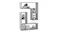 L‑shaped floating wall shelves styled with books, framed pictures, a clock, plants, and decorative objects L‑shaped floating wall shelves styled with books, framed pictures, a clock, plants, and decorative objects