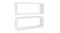 NNEVL Floating Rectangle Wall Shelves 2pcs. 60 x 15 x 33cm - White NNEVL Floating Rectangle Wall Shelves 2pcs. 60 x 15 x 33cm - White