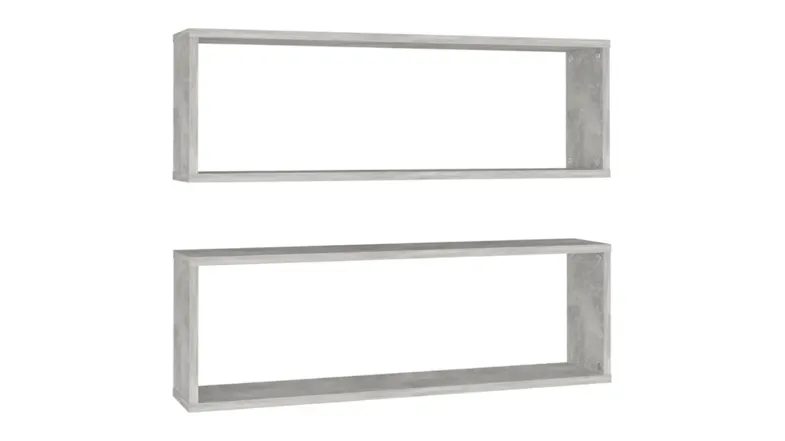 NNEVL Floating Rectangle Wall Shelves 2pcs. 80 x 15 x 26.5cm - Concrete Grey NNEVL Floating Rectangle Wall Shelves 2pcs. 80 x 15 x 26.5cm - Concrete Grey