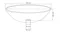 Diagram of the tempered glass basin showing dimensions: 420 mm diameter, 140 mm height, and central drain measurements Diagram of the tempered glass basin showing dimensions: 420 mm diameter, 140 mm height, and central drain measurements