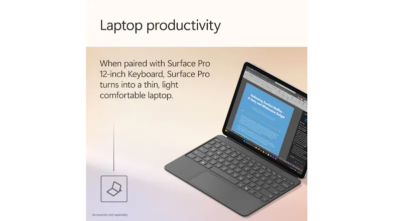 Microsoft Surface Pro 12" (1st Edition) - Snapdragon X Plus 16GB-RAM 256GB-SSD Copilot+ PC - Platinum (EP2-27652) Microsoft Surface Pro 12" (1st Edition) - Snapdragon X Plus 16GB-RAM 256GB-SSD Copilot+ PC - Platinum (EP2-27652)