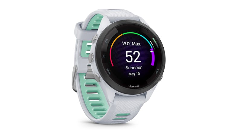 Garmin Forerunner 265S Running Smartwatch - Whitestone/Neo Tropic (42mm Case, GPS, Bluetooth) Garmin Forerunner 265S Running Smartwatch - Whitestone/Neo Tropic (42mm Case, GPS, Bluetooth)