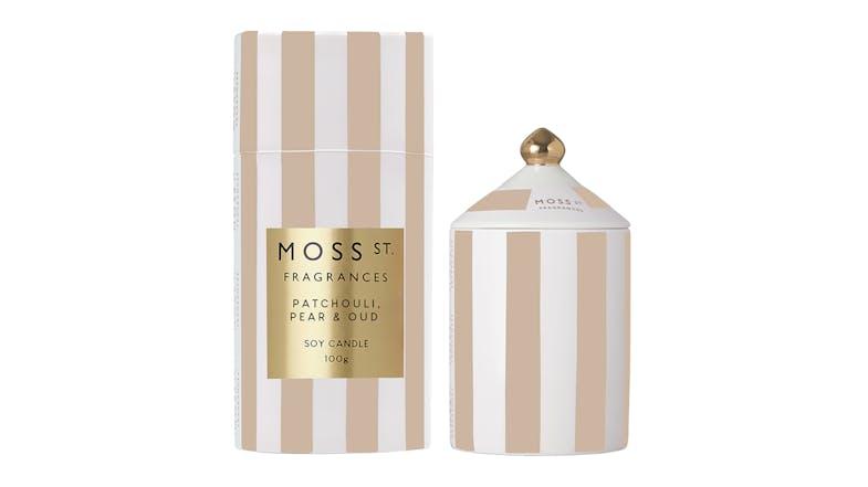 Moss St. 100g Ceramic Scented Soy Candle - Patchouli, Pear & Oud Moss St. 100g Ceramic Scented Soy Candle - Patchouli, Pear & Oud