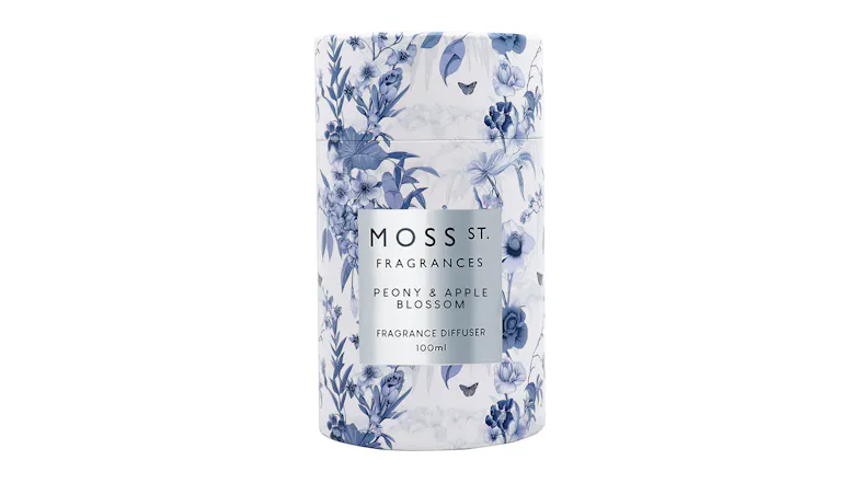 Moss St. 100ml Ceramic Reed Diffuser - Peony & Apple Blossom Moss St. 100ml Ceramic Reed Diffuser - Peony & Apple Blossom