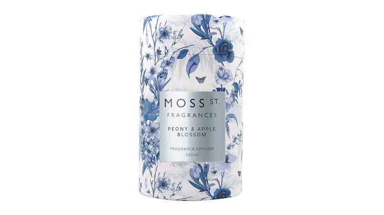 Moss St. 350ml Ceramic Reed Diffuser - Peony & Apple Blossom Moss St. 350ml Ceramic Reed Diffuser - Peony & Apple Blossom