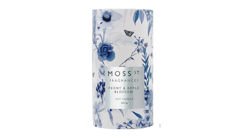 Moss St. 360g Ceramic Scented Soy Candle - Peony & Apple Blossom Moss St. 360g Ceramic Scented Soy Candle - Peony & Apple Blossom