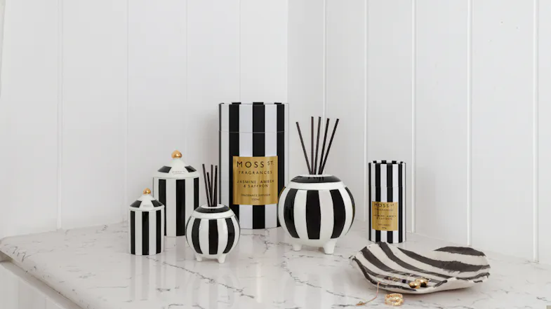 Moss St. 350ml Ceramic Reed Diffuser - Jasmine, Amber & Saffron Moss St. 350ml Ceramic Reed Diffuser - Jasmine, Amber & Saffron