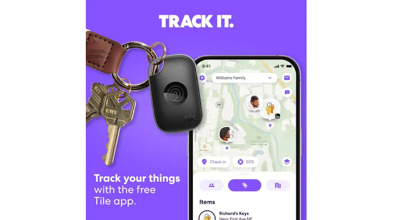 Tile Life360 Pro Bluetooth Tracker - Black (1 Pack, RE-61011-AP) Tile Life360 Pro Bluetooth Tracker - Black (1 Pack, RE-61011-AP)