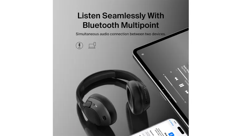 Belkin SoundForm Isolate Active Noise Cancelling Wireless Over-Ear Headphones - Black (AUD008fqBK) Belkin SoundForm Isolate Active Noise Cancelling Wireless Over-Ear Headphones - Black (AUD008fqBK)