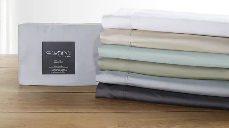 500TC Bamboo Cotton Blend Silver Sheet Set by Savona 500TC Bamboo Cotton Blend Silver Sheet Set by Savona
